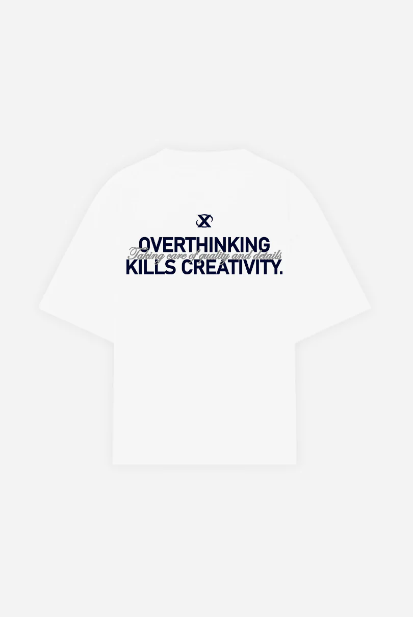 Camiseta Blanca Overthinking Kills Creativity