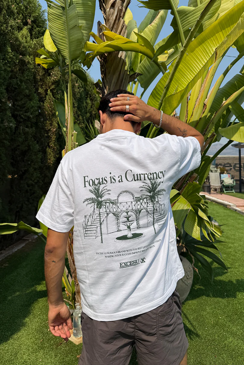 Focus is a Currency White T-shirt - Image 2