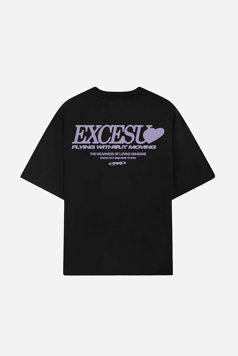 Black Oversized Valentine's Day T-shirt