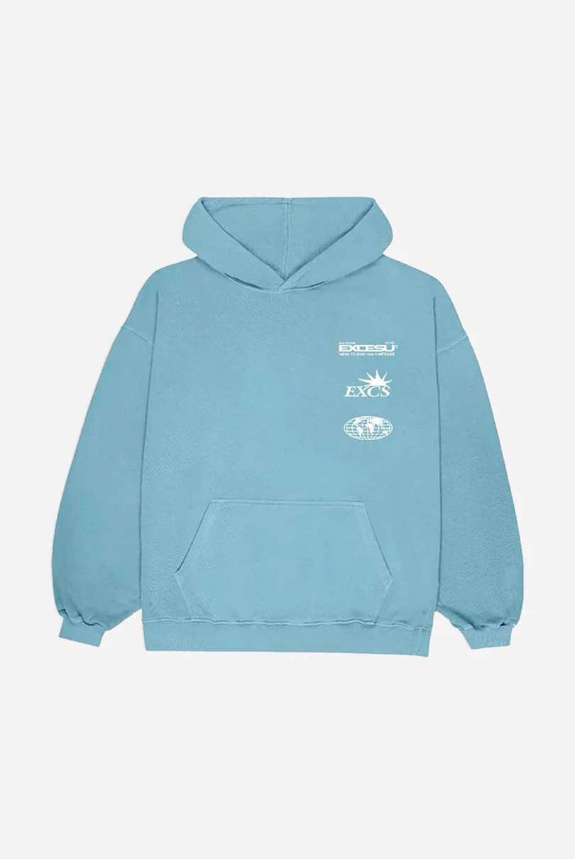 Global Oversized Blue Hoodie - Image 2