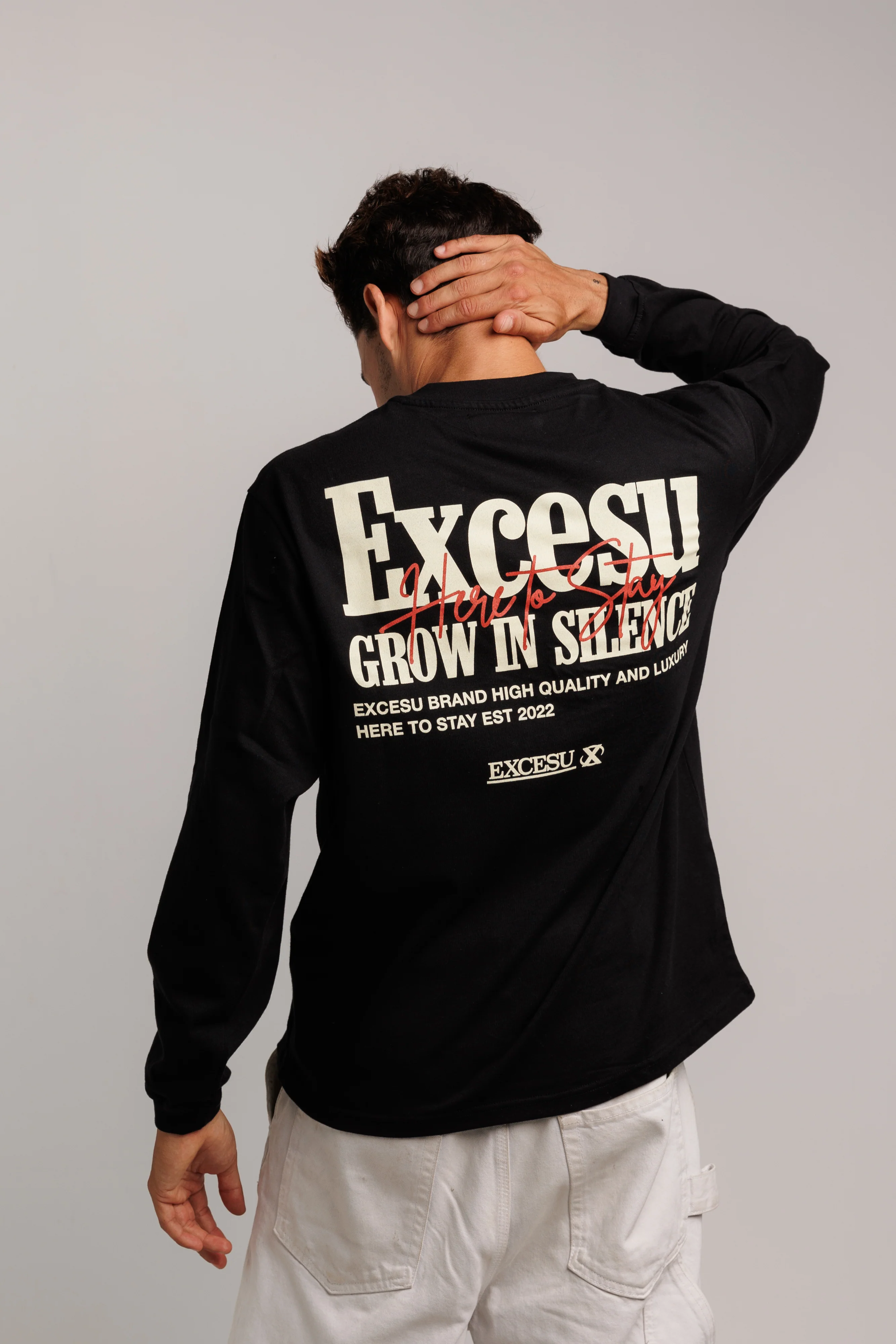 Black Grow In Silence Longsleeve - Image 2